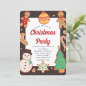 クリスマスクッキーパーティの招待状 招待状 (スタンド正面)