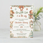 クリスマスクッキーパーティーベビーシャワー 招待状 (スタンド正面)