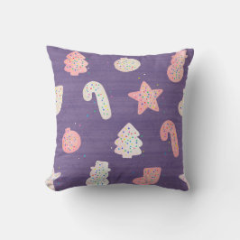 クリスマスクッキーパープル装飾用クッション クッション