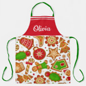 クリスマスクッキーフェスティバルホリデーベーキング エプロン (正面)
