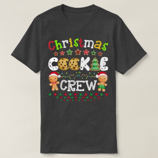 クリスマスクッキーベーキングクルーおもしろいパジャマスファミリー Tシャツ (デザイン正面)