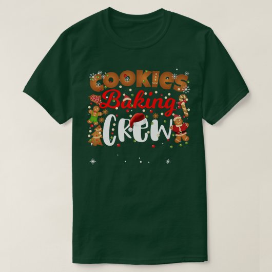 クリスマスクッキーベーキングクルーおもしろいマッチングファミリー Tシャツ (デザイン正面)