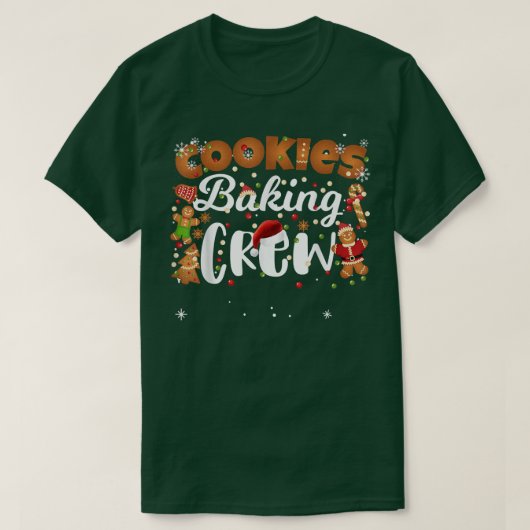 クリスマスクッキーベーキングクルーおもしろいマッチングファミリー Tシャツ (デザイン正面)