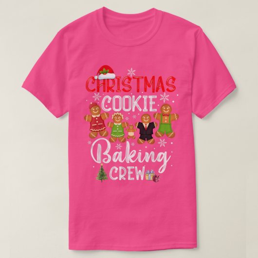 クリスマスクッキーベーキングクルークリスマスクッキーサンおもしろい Tシャツ (デザイン正面)