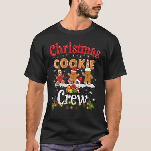 クリスマスクッキーベーキングクルークリスマスクッキー交換 Tシャツ (正面)