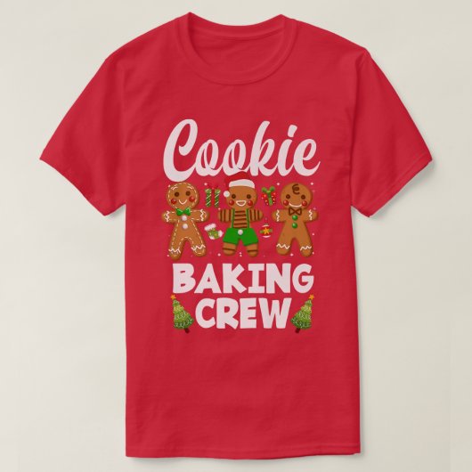 クリスマスクッキーベーキングクルージンジャーブレッドクリスマス Tシャツ (デザイン正面)