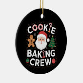 クリスマスクッキーベーキングクルー家族クリスマス セラミックオーナメント (右)