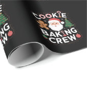 クリスマスクッキーベーキングクルー家族クリスマス ラッピングペーパー (ロールコーナー)