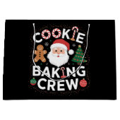 クリスマスクッキーベーキングクルー家族クリスマス ラージペーパーバッグ (正面)