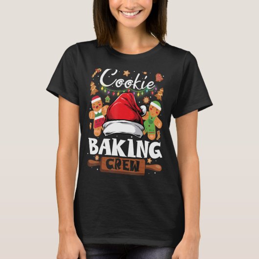 クリスマスクッキーベーキングクルーCookieクリスマスパジャマ Tシャツ (正面)
