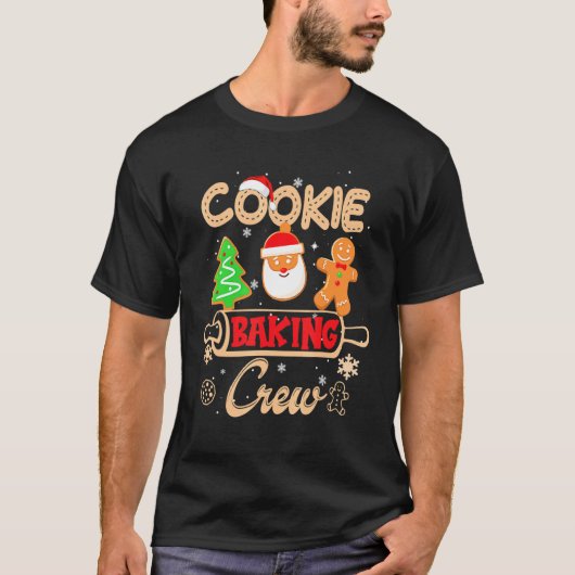 クリスマスクッキーベーキングクルーGingerbread Santa Xm Tシャツ (正面)
