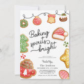 クリスマスクッキーベーキングパーティの招待状 招待状 (正面)