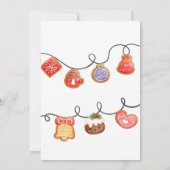 クリスマスクッキーベーキングパーティの招待状 招待状 (裏面)