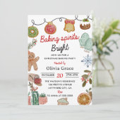 クリスマスクッキーベーキングパーティー 招待状 (スタンド正面)