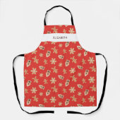 クリスマスクッキーベーキングホリデーカスタムフェスティバル エプロン (正面)