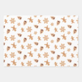 クリスマスクッキーベーキングホリデーカワイイフェスティバル ラッピングペーパーシート (正面3)