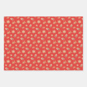 クリスマスクッキーベーキングホリデーカワイイフェスティバル ラッピングペーパーシート (正面)