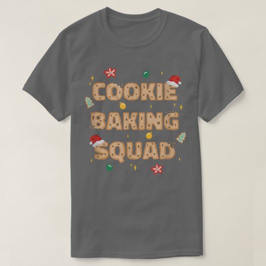 クリスマスクッキーベーキング分隊料理フレンズクリスマス Tシャツ (デザイン正面)