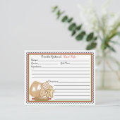 クリスマスクッキーベーキング料理レシピカード 招待状 (スタンド正面)