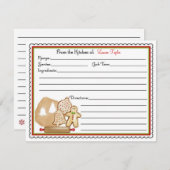 クリスマスクッキーベーキング料理レシピカード 招待状 (正面/裏面)