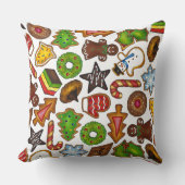 クリスマスクッキーホリデーベーキングフェスティバルフード クッション (正面)