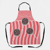 クリスマスクッキーポップ・アートのベーキングチーム名ペパーミント エプロン (正面)