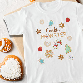 クリスマスクッキーモンスターキッズ Tシャツ