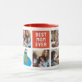 クリスマスクッキーモンスター |ママ – フォトコラージュ マグカップ (中央)