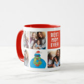 クリスマスクッキーモンスター |ママ – フォトコラージュ マグカップ (正面左)