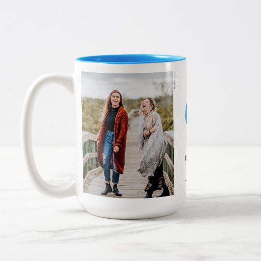 クリスマスクッキーモンスター |友最高のだち – 写真 ツートーンマグカップ (左)