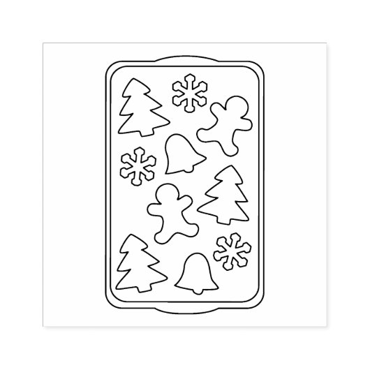 クリスマスクッキーラバーアートスタンプのシート ラバースタンプ (インプリント)