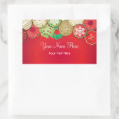 クリスマスクッキーラベル 長方形シール (バッグ)