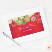 クリスマスクッキーラベル 長方形シール (封筒)