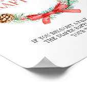 クリスマスクッキーリースベビーシャワーおむつラッフル ポスター (角)