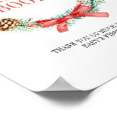 クリスマスクッキーリースベビーシャワーゲストブックス ポスター (角)