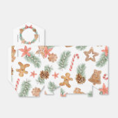 クリスマスクッキーリースベビーシャワー フェイバーボックス (折り畳みなし)