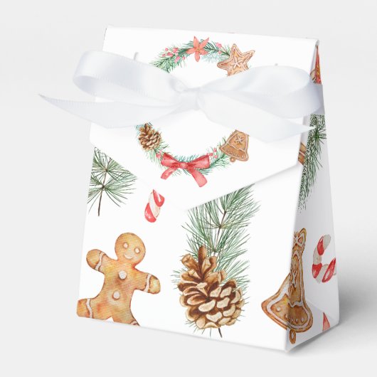 クリスマスクッキーリースベビーシャワー フェイバーボックス (正面サイド)