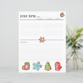 クリスマスクッキーレシピカード (スタンド正面)