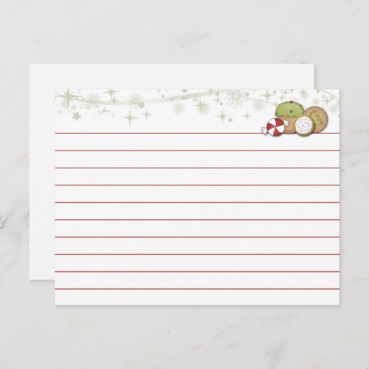 クリスマスクッキーレシピカード ポストカード (正面/裏面)