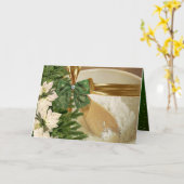 クリスマスクッキーレシピグリーティングカード カード (黄色い花)