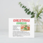 クリスマスクッキーレシピ ポストカード (スタンド正面)