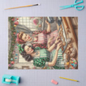 クリスマスクッキーヴィンテージホリデーベーキング 薄葉紙 (クラフト)