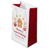 クリスマスクッキー交換かわいいジンジャーブレッドマン スモールペーパーバッグ (裏面アングル)