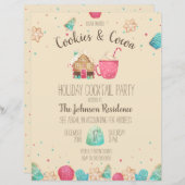 クリスマスクッキー交換かわいいパーティーチラシ (正面/裏面)