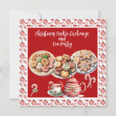 クリスマスクッキー交換とお茶のパーティー 招待状 (正面)