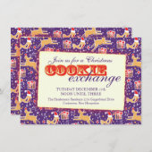 クリスマスクッキー交換とエチケット招待状 招待状 (正面/裏面)