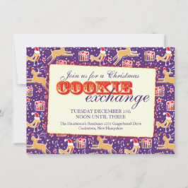 クリスマスクッキー交換とエチケット招待状 招待状