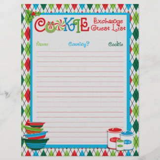 クリスマスクッキー交換のゲストリスト チラシ