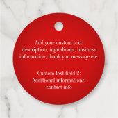 クリスマスクッキー交換の両面ベーキングラベル フェイバータグ (裏面)