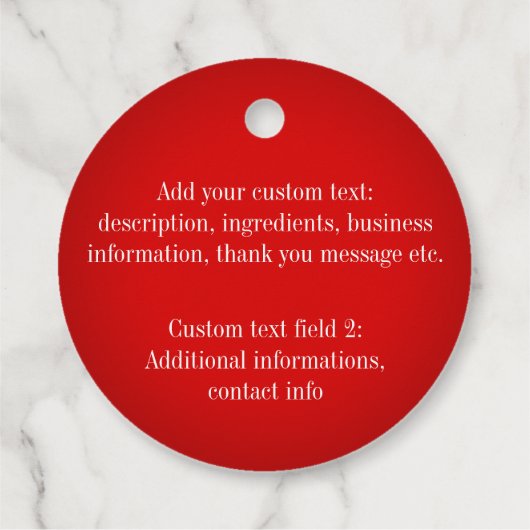 クリスマスクッキー交換の両面ベーキングラベル フェイバータグ (裏面)